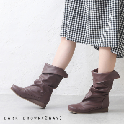 くしゅくしゅ2wayミドルブーツ｜レディース靴の通販 shop