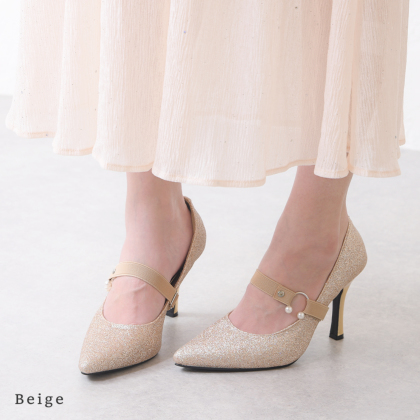 ビジュー装飾のミュール♡キラキラして綺麗♡デパート♡そごう購入♡百貨店 ビジュー装飾のミュール♡キラキラして綺麗♡デパート♡そごう