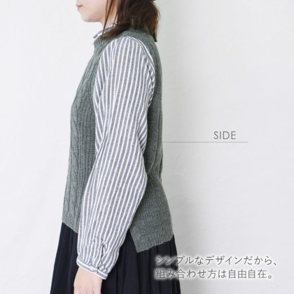 ケーブル編みニットベスト｜レディース靴の通販 shop kilakila