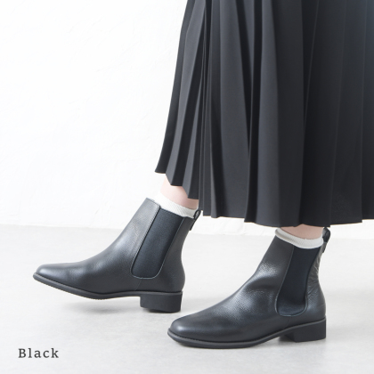 本革スクエアサイドゴアブーツ｜レディース靴の通販 shop kilakila