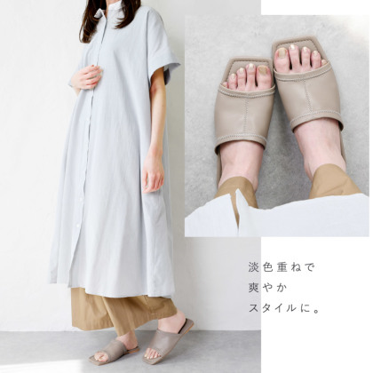 スクエアフラットサンダル｜レディース靴の通販 shop kilakila