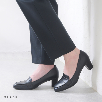 20％OFF】 あぽんさんコラボヒールローファー｜レディース靴の