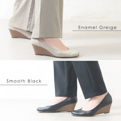 ストレッチ素材のウェッジソールパンプス｜レディース靴の通販 shop