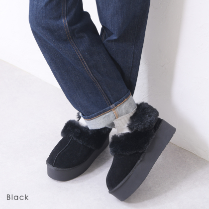 厚底ムートンスリッパ｜レディース靴の通販 shop kilakila